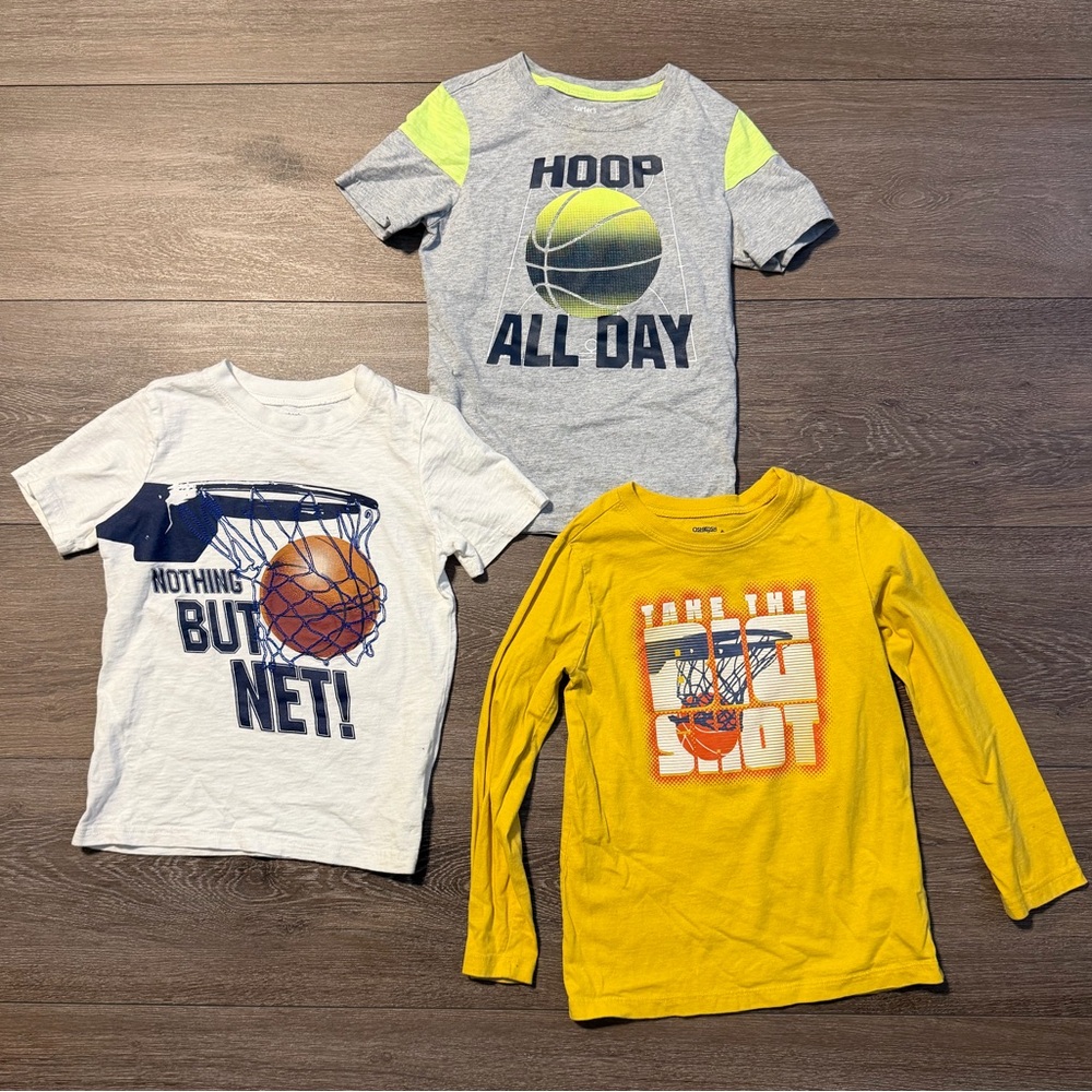 Kids Basketball Graphic T-Shirt Set Size 7